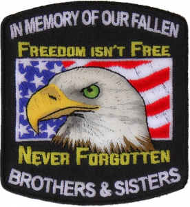 In Memory Of Our Fallen Military Brothers And Sisters Patch | Embroidered Patches In Memory Of Our Fallen Military Brothers And Sisters Patch | Embroidered Patches