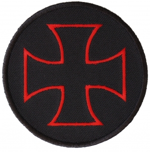 Iron Cross Patch Red Black