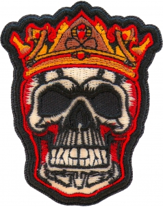 King Skull Patch Embroidered