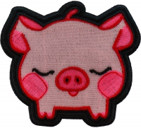 Kiss Me Piggy Iron on Patch