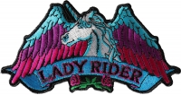 Lady Rider Unicorn Biker Patch