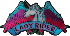 Lady Rider Unicorn Large Back Patch Lady Rider Unicorn Large Back Patch