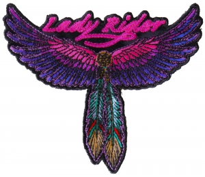 Lady Rider Wings and Feather Small Patch