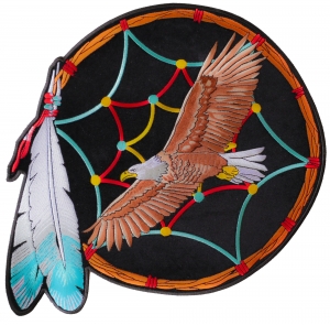Large Dreamcatcher Eagle Jacket Back Patch | Embroidered Biker Patches