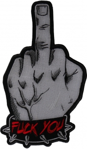 Large Fuck You Finger Patch Large Fuck You Finger Patch