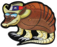 Large Texas Armadillo Back Patch