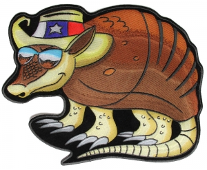Large Texas Armadillo Back Patch