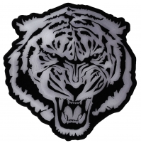 Large White Baron Tiger Patch | Embroidered Patches