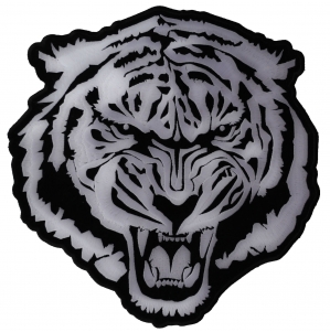Large White Baron Tiger Patch | Embroidered Patches Large White Baron Tiger Patch | Embroidered Patches