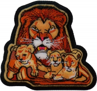 Lion and Babies Iron on Patch