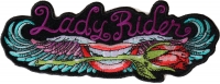 Lips and roses Lady Rider Patch