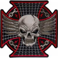 Maltese Skull Large Back Patch