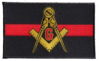 Masonic Thin Red Line For Firefighters Patch | Embroidered Patches