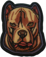 Mean Pitbull Dog Iron on Patch