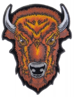 Medium Brown Buffalo Head Patch | Embroidered Patches