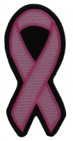 Medium Pink Ribbon Patch For Breast Cancer Awareness | Embroidered Patches