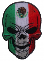 Mexican Flag Skull Small Patch