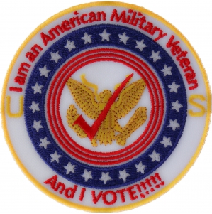 Military Veteran And I Vote Patch | US Military Veteran Patches