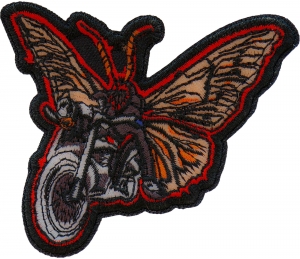 Moth Biker Iron on Patch Moth Biker Iron on Patch