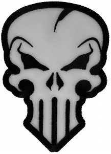 Nasty Skull Patch in White Nasty Skull Patch in White