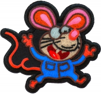 Nerdy Rat Iron on Patch