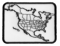 North America Color In Patch Small | Embroidered Patches
