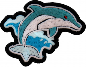 Ocean Dolphin Patch Embroidered Ocean Dolphin Patch Embroidered