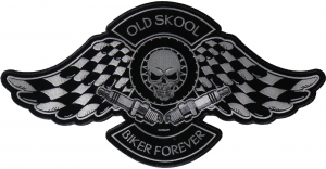 Old Skool Biker Forever Patch Old Skool Biker Forever Patch