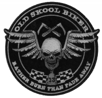 Old skool Biker Skull Patch