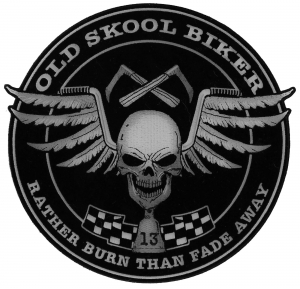 Old skool Biker Skull Patch Old skool Biker Skull Patch
