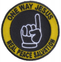 One Way Jesus Real Salvation Round Patch | Embroidered Patches One Way Jesus Real Salvation Round Patch | Embroidered Patches