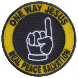 One Way Jesus Real Salvation Round Patch | Embroidered Patches One Way Jesus Real Salvation Round Patch | Embroidered Patches