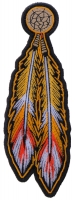 Orange Feathers Patch | Embroidered Patches