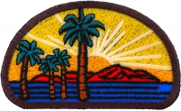 Palms and Sunset Iron on Patch