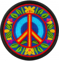 Peace and Hippie Patch Embroidered