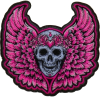 Pink Angel Wings Skull Patch Pink Angel Wings Skull Patch