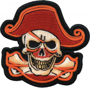 Pirate Skull Patch Embroidered
