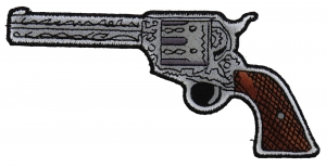 6 Shooter Pistol Patch Left Patch | Embroidered Patches 6 Shooter Pistol Patch Left Patch | Embroidered Patches