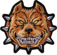 Pit Bull Spike Collar Iron on Patch