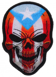 Puerto Rican Skull Patch With Puerto Rico Flag Puerto Rican Skull Patch With Puerto Rico Flag