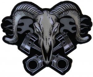 Ram with Pistons Large Back Patch