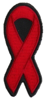 Red Ribbon Aids Awareness Patch Red Ribbon Aids Awareness Patch