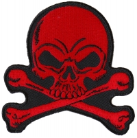 Red Skull and Crossbones small Patch