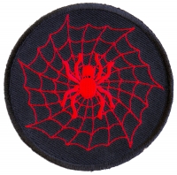 Red Spider And Web Patch | Embroidered Patches