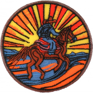 Riding into the Sunset Horse Iron on Patch Riding into the Sunset Horse Iron on Patch