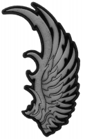 Right Silver Eagle Wing Patch | Embroidered Patches