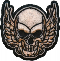 Rising Wing Skull Iron on Patch
