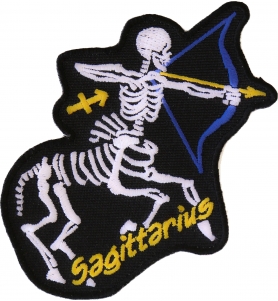 Sagittarius Skull Zodiac Sign Patch