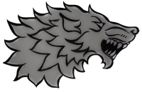 Sideways Wolf Large Back Patch