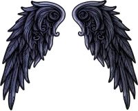 Silver Angel Wings Patch